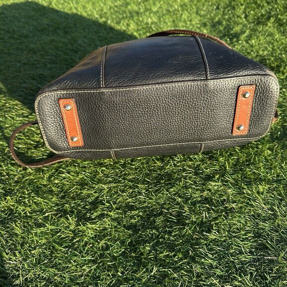 Dooney and Bourke‎ Lexington Shopper Black Brown Genuine Pebble Leather - Picture 7 of 16